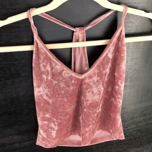 Pink velvet Halter top